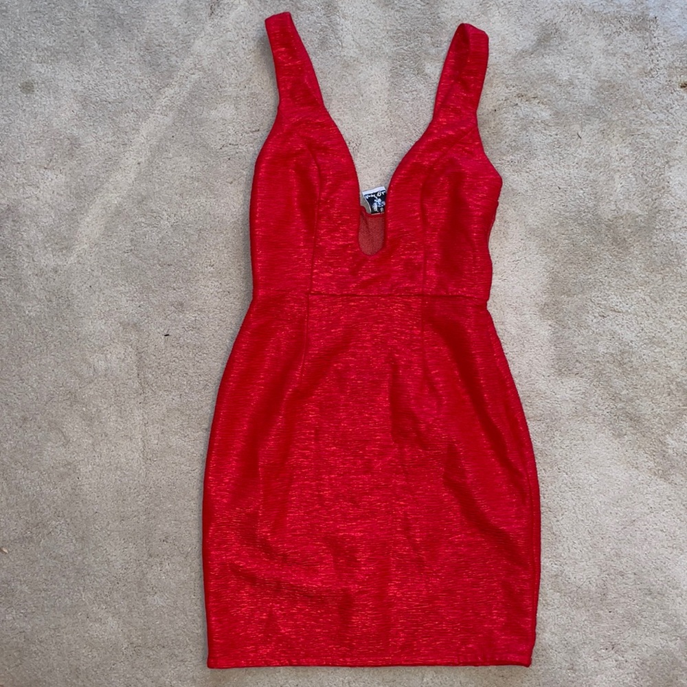 Red bodycon dress size 8
